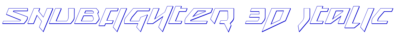 Snubfighter 3D Italic 字体